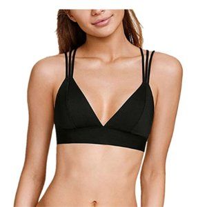 Women's Plunge Yoga Sports Bra Triangle Wirefree